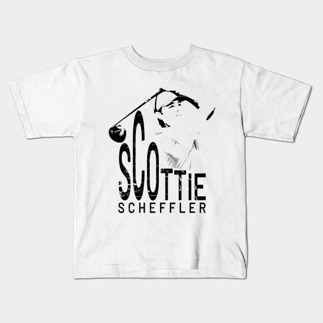 Rising Star Scottie Scheffler Kids T-Shirt by Color-Lab